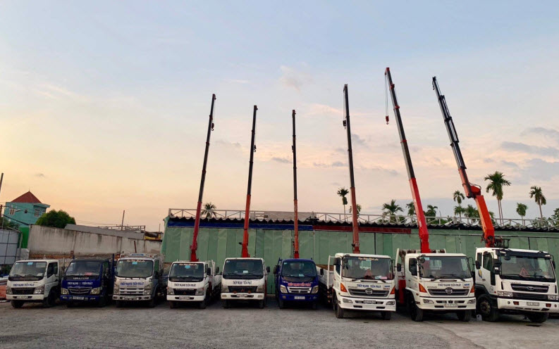 Các loại xe cẩu 1 tấn rưỡi cho thuê tại Mạnh Tiến Phát, đạp ứng đa dạng nhu cầu của khách hàng