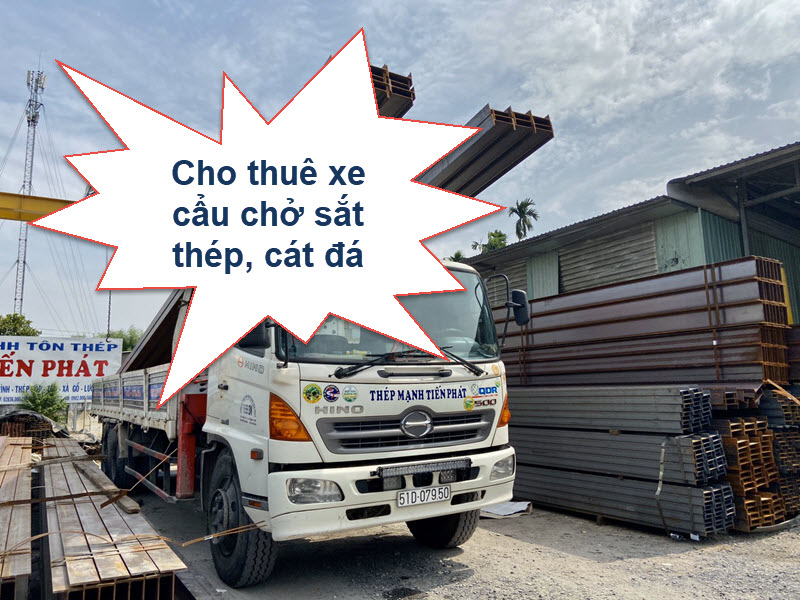 Cho thuê xe chở cát đá, sắt thép rẻ nhất