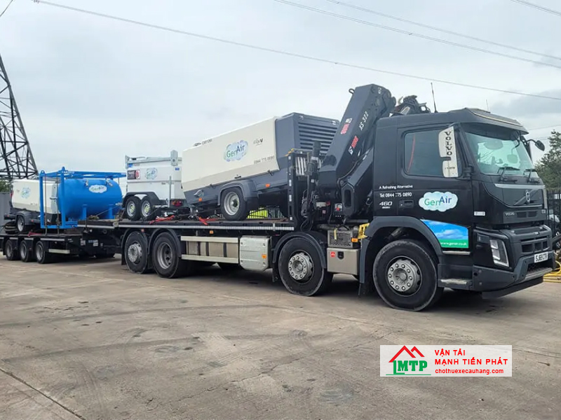 Xe cẩu máy nén khí công nghiệp