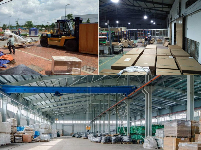 Dịch vụ cho thuê cẩu dọn nhà xưởng kho bãi