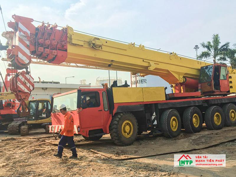 Vận Tải MTP cung cấp dịch vụ cho thuê xe cẩu Kato 160 tấn đa dạng hình thức, theo yêu cầu, chi phí hợp lý