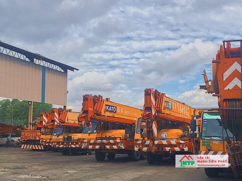 Vận Tải MTP cho thuê xe cẩu Kato tại Bình Thuận đa dạng tải trọng, từ 10 - 220 tấn
