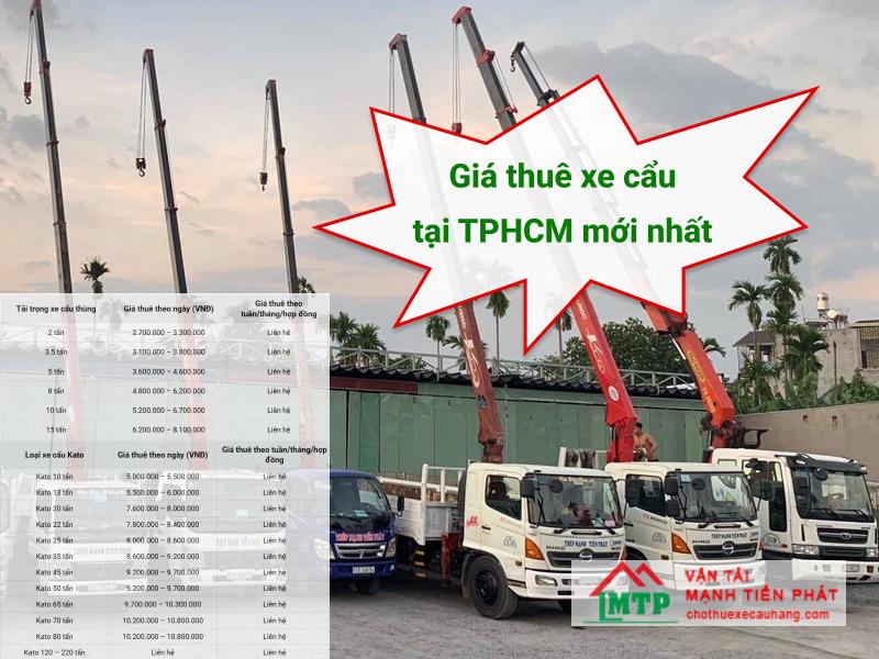 Báo giá thuê xe cẩu TPHCM mới nhất