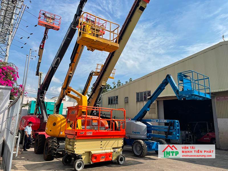 Vận Tải MTP cho thuê xe nâng người tại Bình Thuận đa dạng loại xe