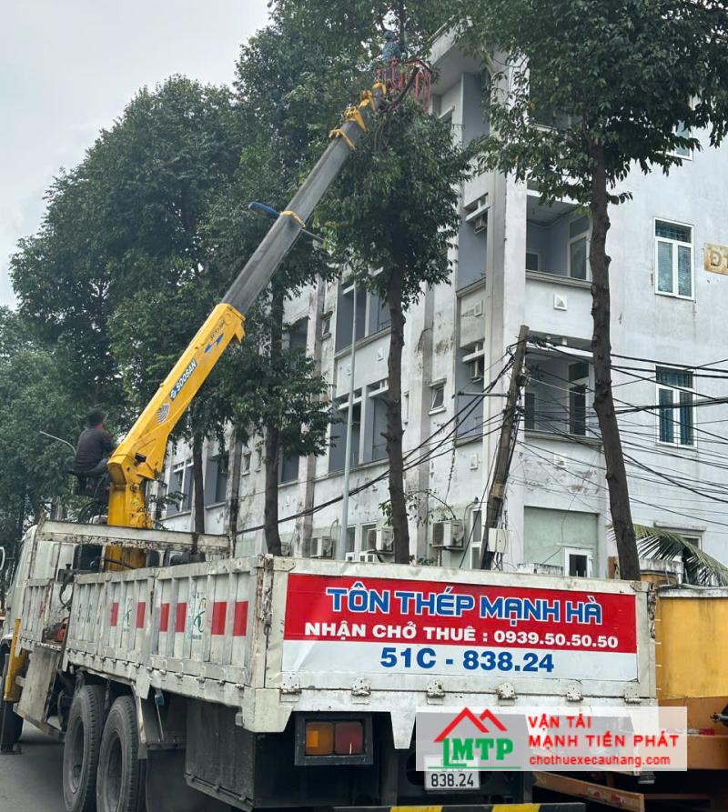 Xe cẩu nâng người gắn giỏ cho thuê tại Vận Tải MTP ở Bà Rịa Vũng Tàu