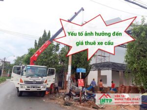 Các yếu tố ảnh hưởng đến chi phí thuê xe cẩu